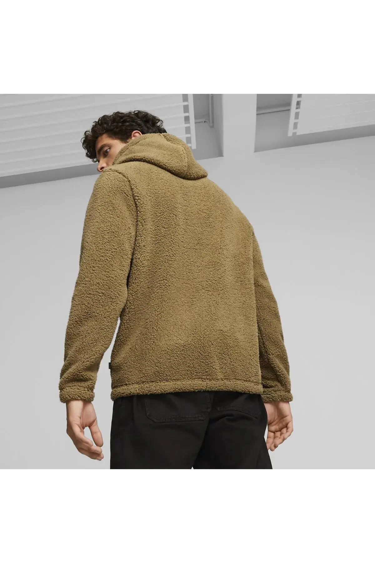 Puma ESS ELEVATED Sherpa Hoodie Kahverengi Erkek Hoodie