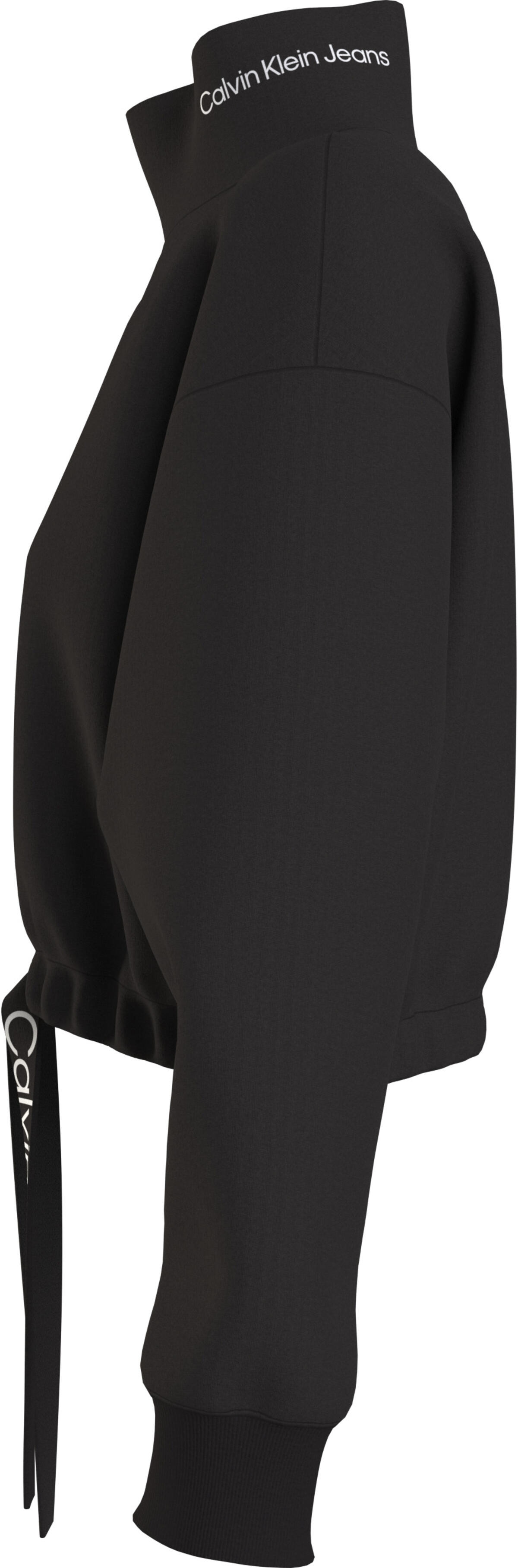 Calvin Klein WAIST DRAWCORD ROLLN Kadın Siyah Sweatshirt
