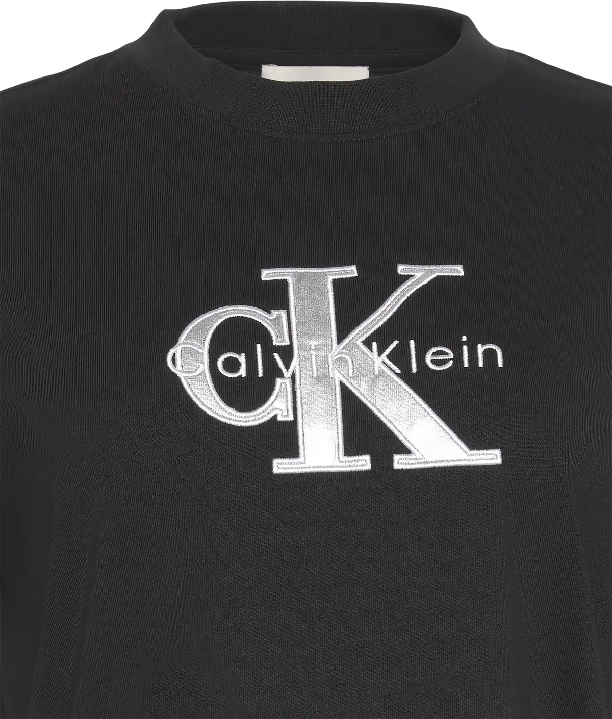 Calvin Klein SS CLASSIC MONOLOGO METALLIC CNE Kadın Siyah T-Shirt