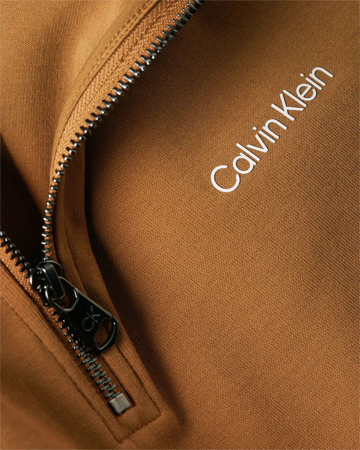 Calvin Klein MICRO LOGO REPREVE Q Erkek Kahverengi Kazak