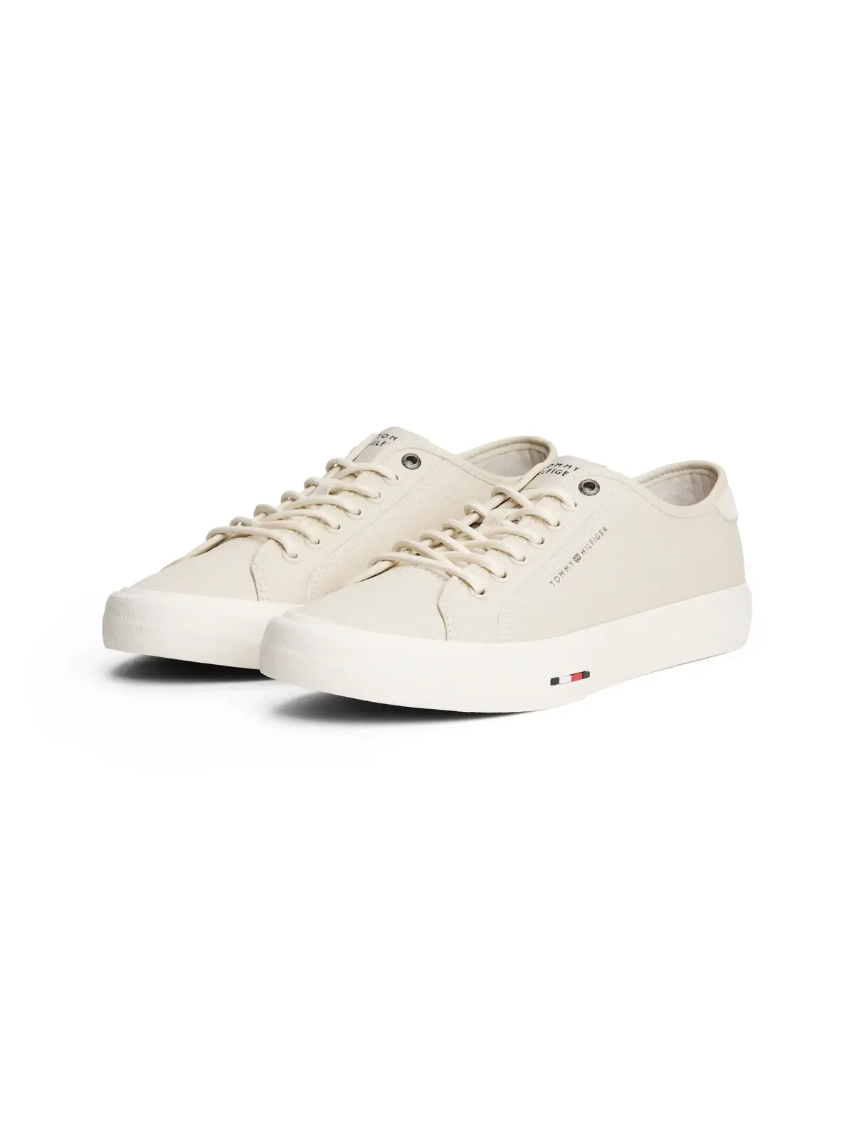 Tommy Hilfiger TH HI VULC STREET CA Bej Erkek Spor Ayakkabı & Sneaker