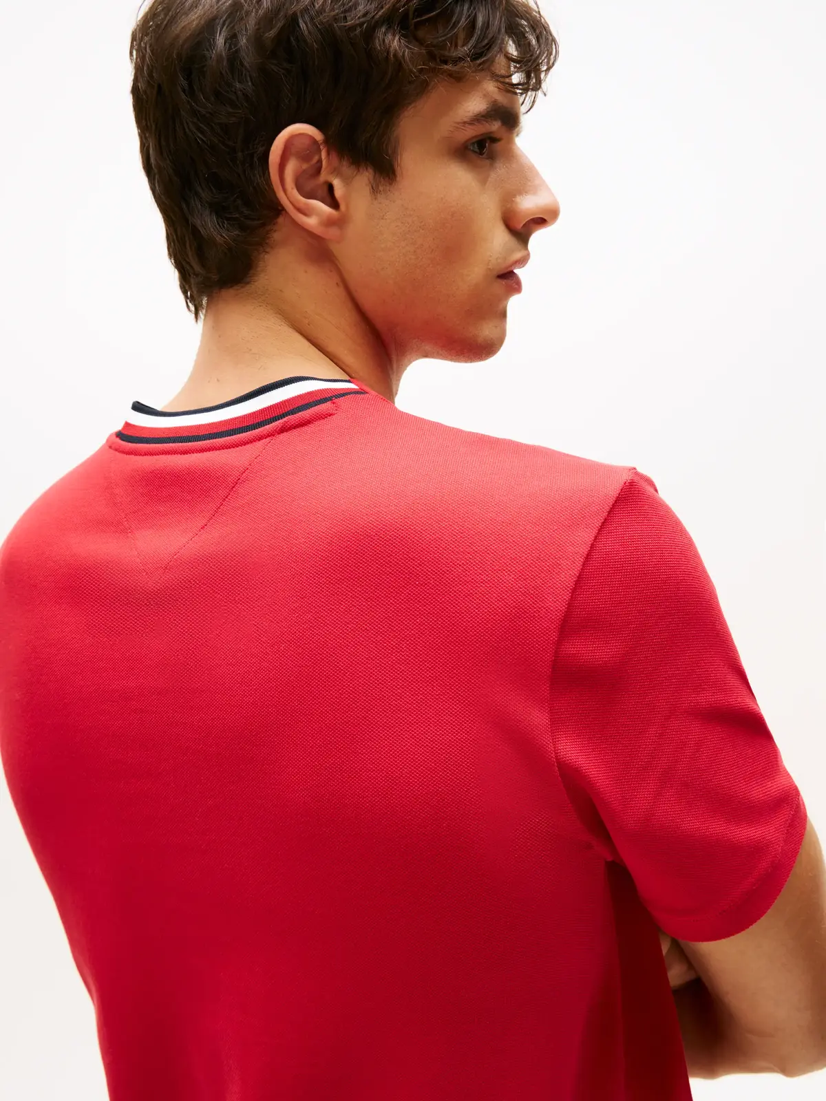 Tommy Hilfiger RWB PIQUE TEE, XLD Kırmızı Erkek T-Shirt