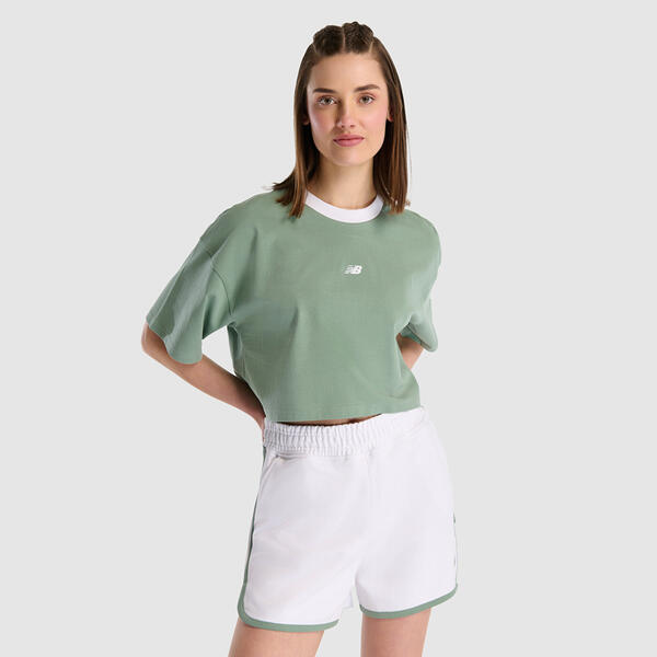 New Balance WNT1515 Yeşil Kadın T-Shirt