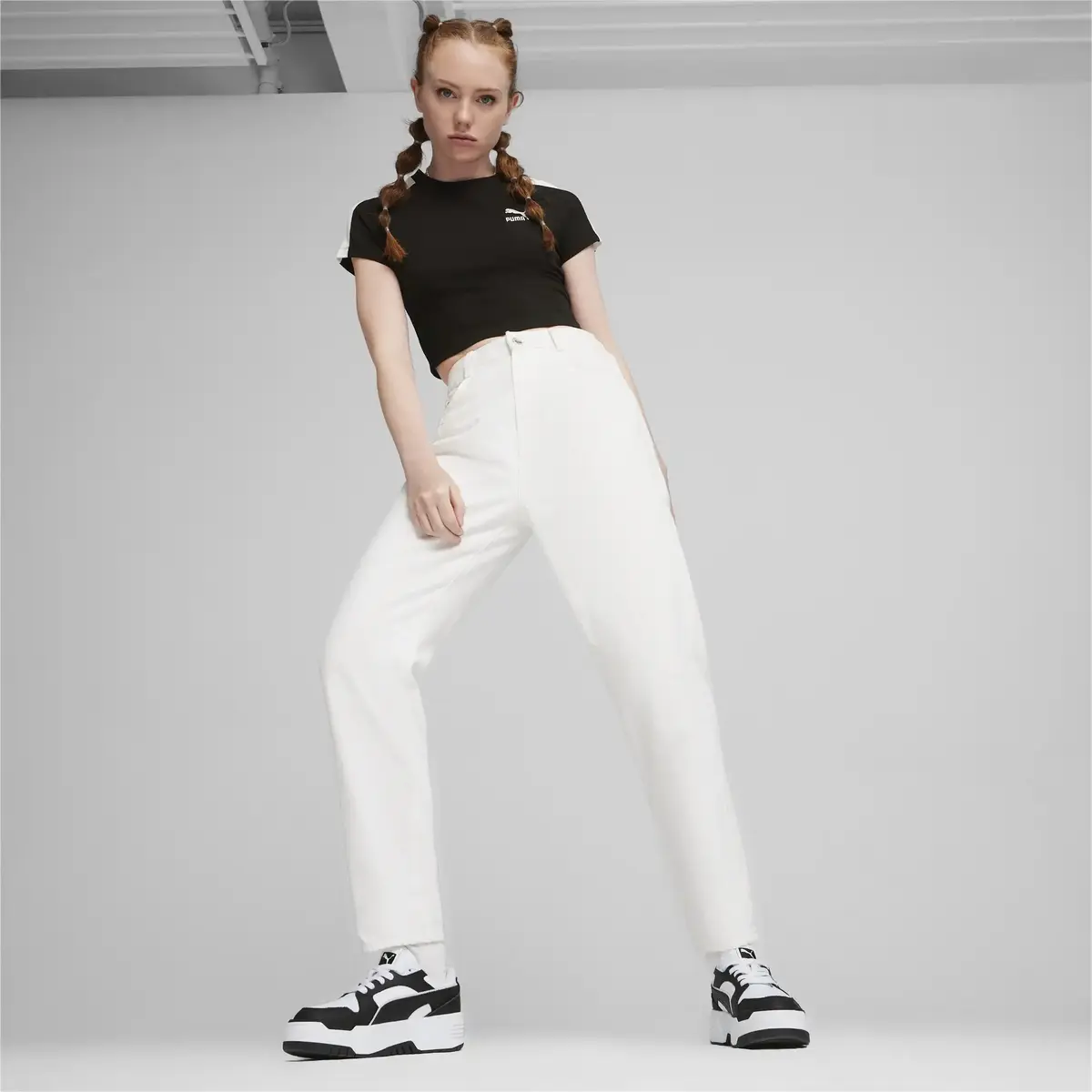 Puma ICONIC T7 Baby Tee Siyah Kadın T-Shirt