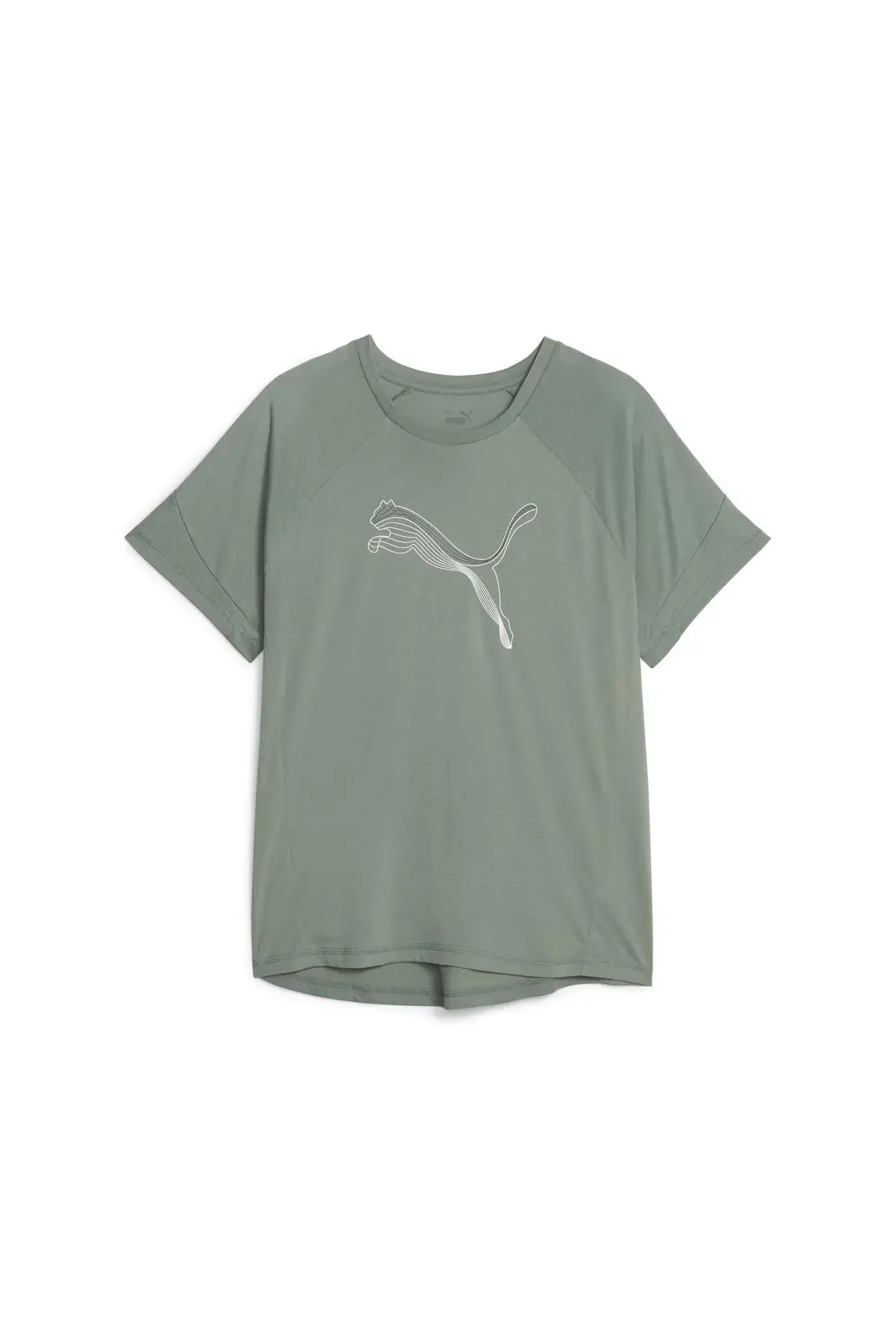 Puma EVOSTRIPE Tee Yeşil Kadın T-Shirt