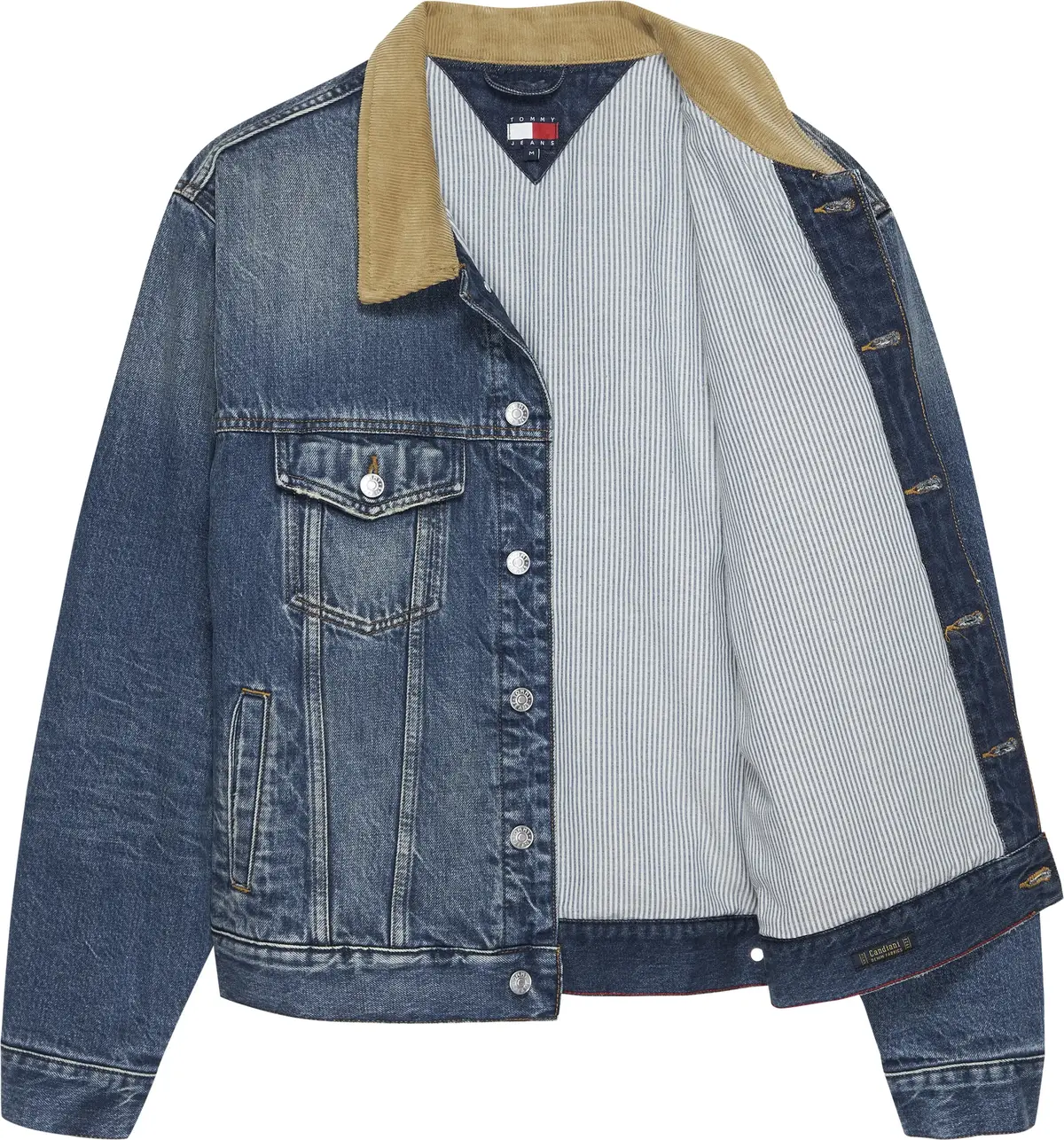 Tommy Hilfiger RLXD CORD COLLAR TRC, 1BK Lacivert Erkek Kot Ceket