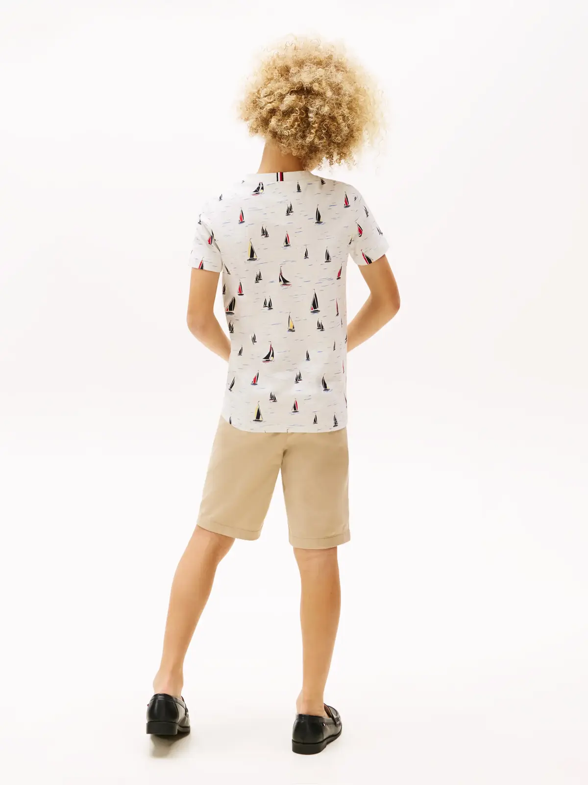 Tommy Hilfiger ALL OVER PRINT REGUL, 0K4 Beyaz Erkek Çocuk T-Shirt & Polo