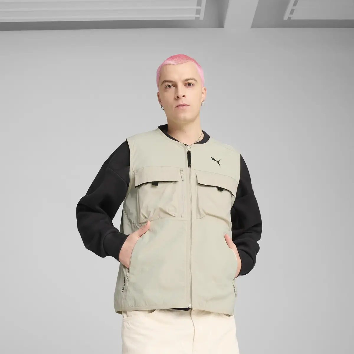 PUMATECH Cargo Vest Bej Erkek Yelek