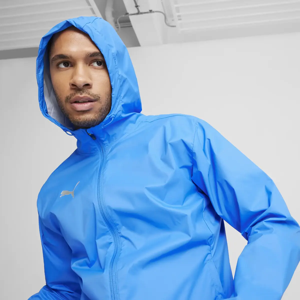 Puma teamFINAL Allweather Jkt Mavi Erkek Antrenman Yağmurluk