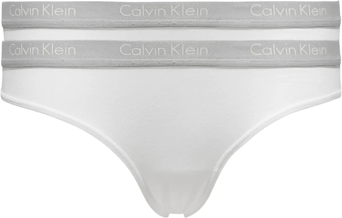 Calvin Klein 2PK THONG Kadın Beyaz Tanga Set
