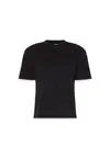 Calvin Klein SS SUPIMA JERSEY EMB Siyah Kadın Tişört