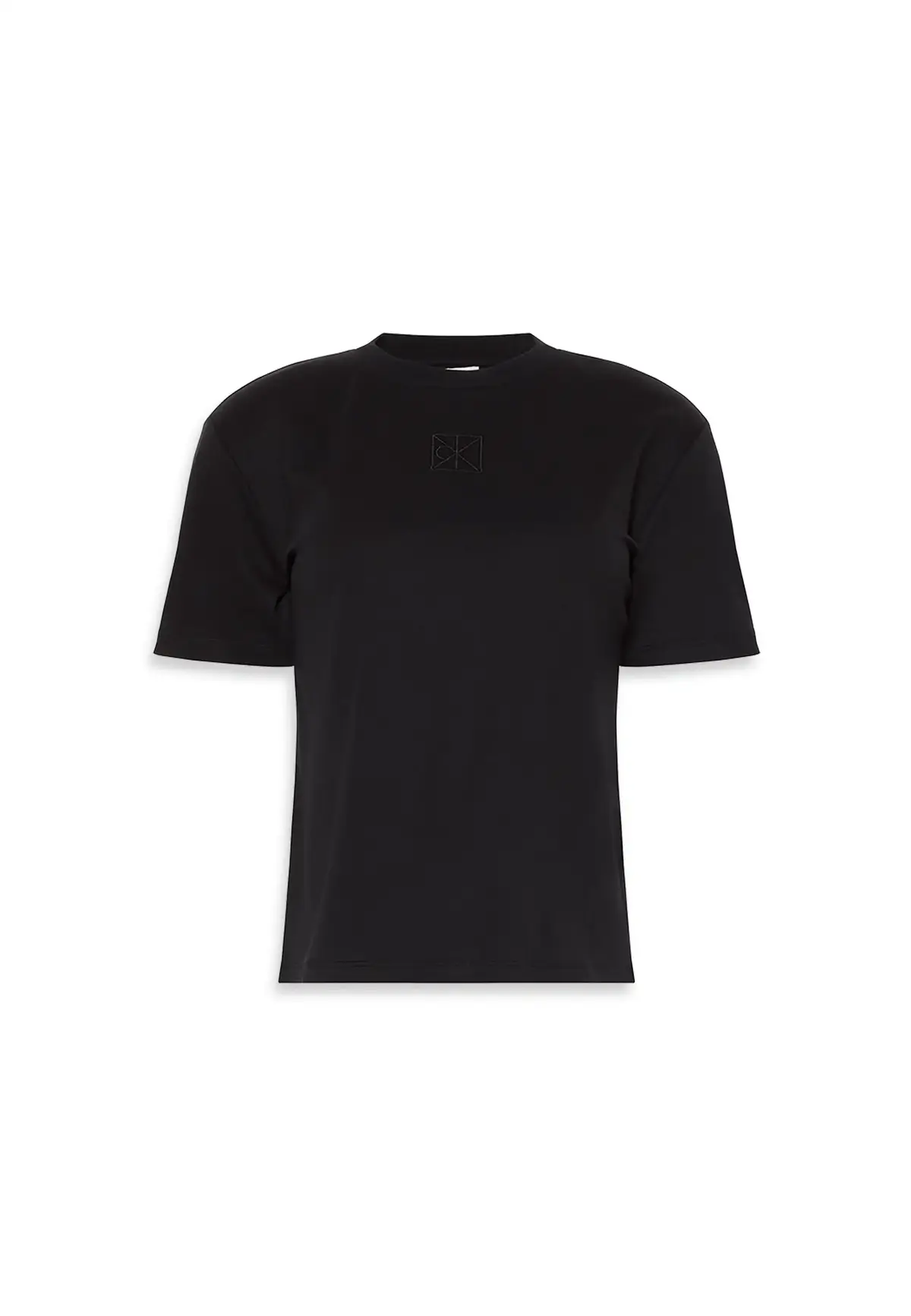 Calvin Klein SS SUPIMA JERSEY EMB Siyah Kadın Tişört