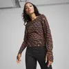 Puma DARE TO Mesh Long Sleeve Tee Kahverengi Kadın T-Shirt & Polo
