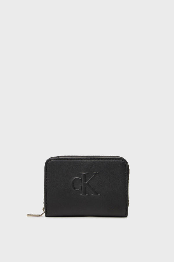 Calvin Klein SCULPTED MED ZIP AROUND WALLET Siyah Kadın Cüzdan