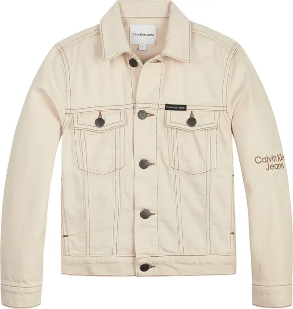 Calvin Klein DENIM TRUCKER NAT EC Erkek Krem Kot Ceket