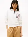 Tommy Hilfiger TJW H GRAPHIC HWK PO Kadın Beyaz Sweatshirt