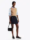 Tommy Hilfiger PUNTO SHORT SKIRT, C1G Lacivert Kadın Elbise-Etek