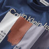 Calvin Klein PLACED BRUSHSTROKES Erkek Mavi T-Shirt
