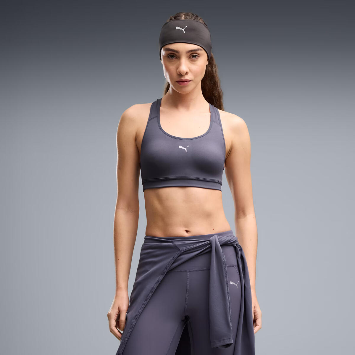 Puma 4KEEPS RUN BRA - MID Gri Kadın Sporcu Sütyeni