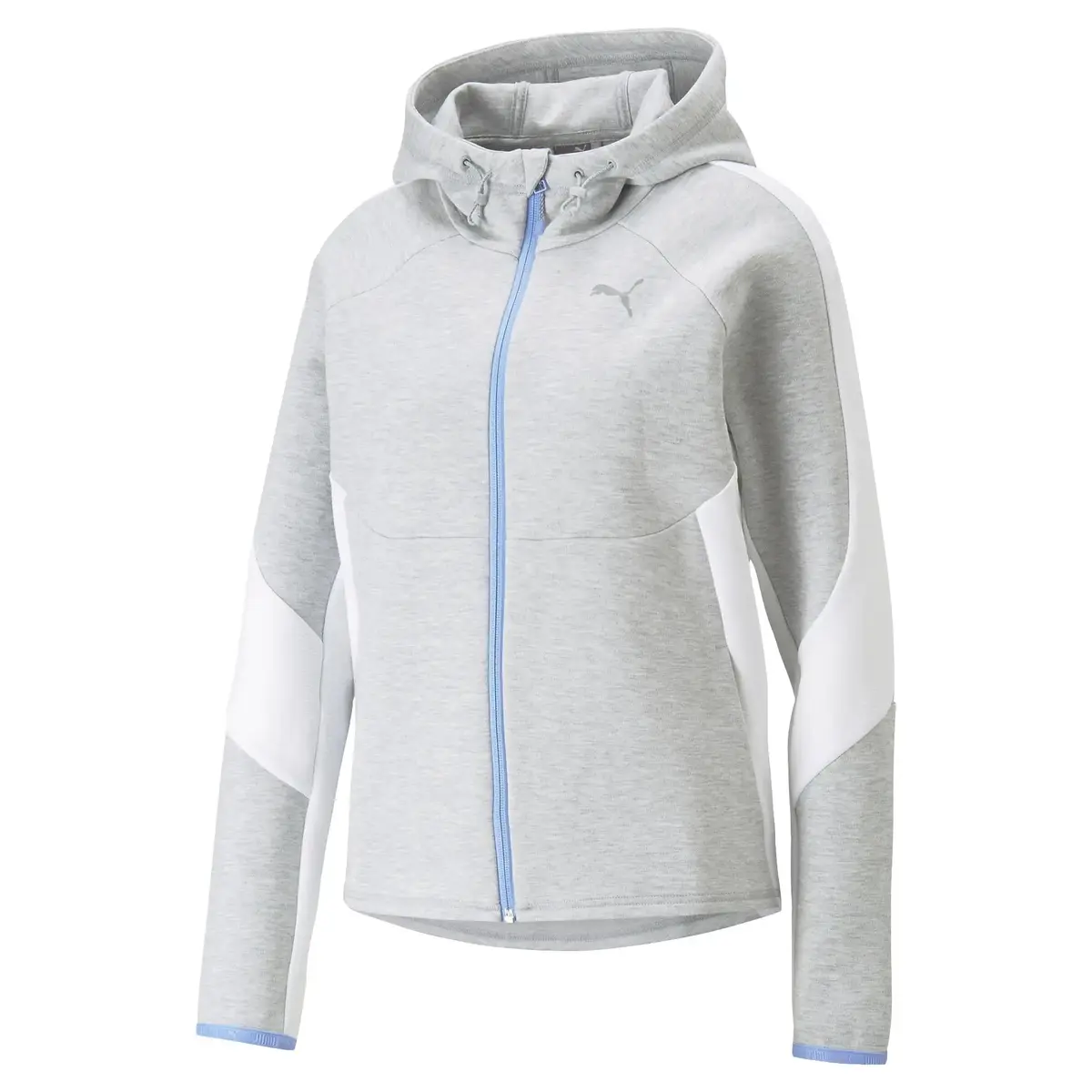 Puma EVOSTRIPE Full-Zip Hoodie Gri Kadın Hoodie