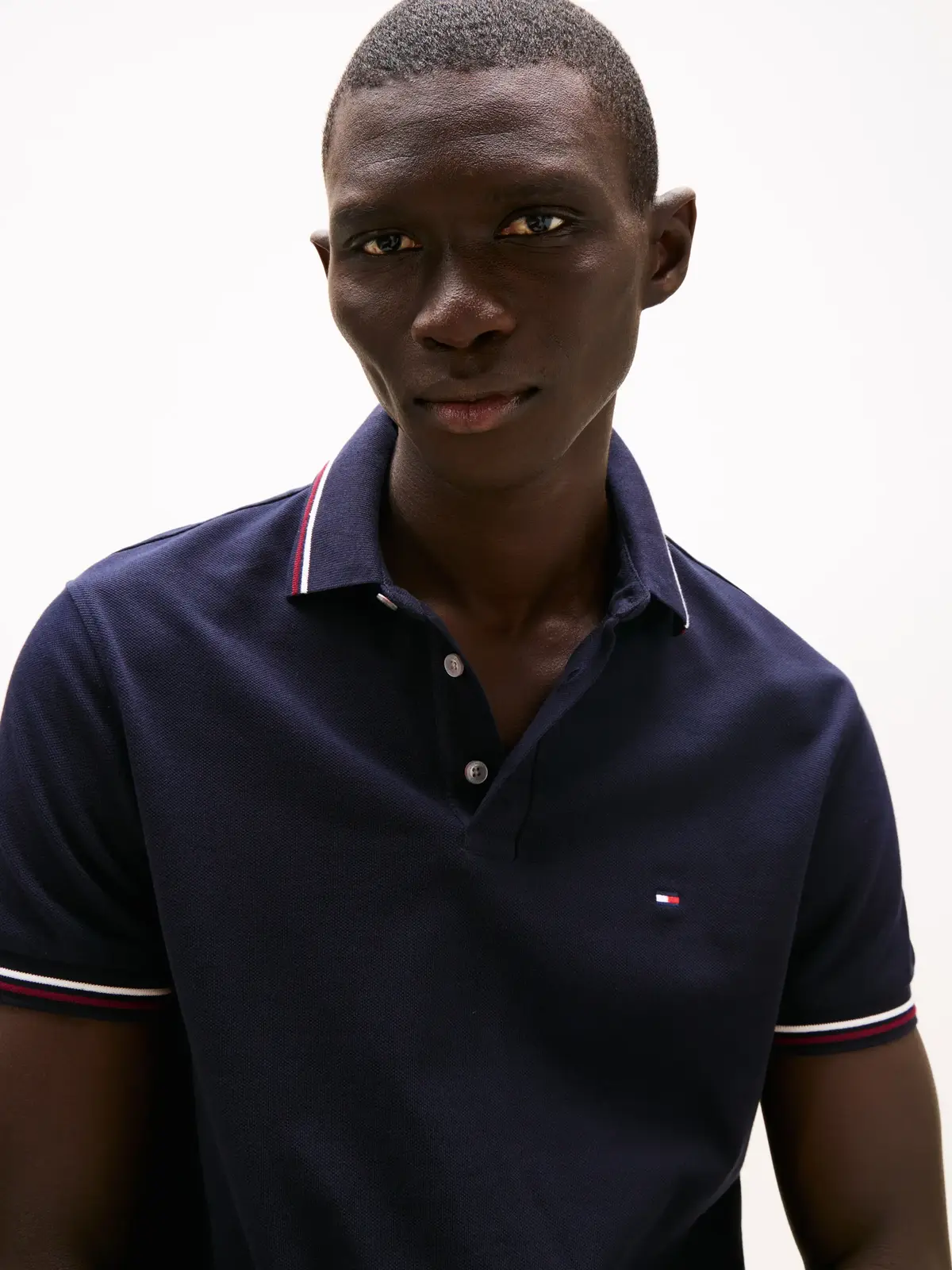 Tommy Hilfiger TIPPED SLIM FIT POLO, DW5 Siyah Erkek T-Shirt & Polo