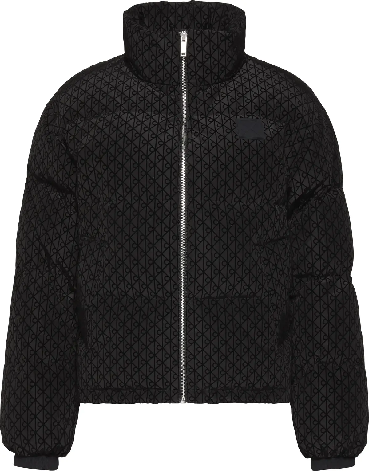 Calvin Klein AOP MID WEIGHT DOWN PUFFER JACKE Kadın Siyah Mont