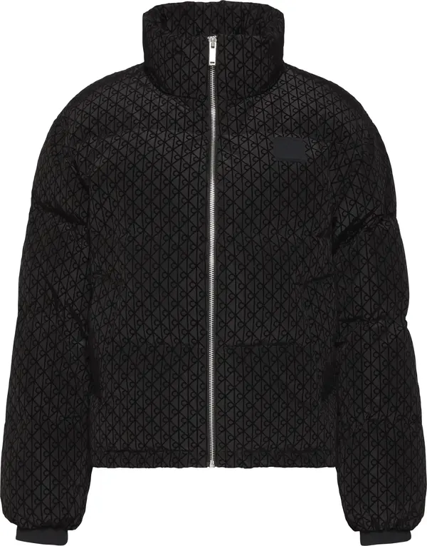 Calvin Klein AOP MID WEIGHT DOWN PUFFER JACKE Kadın Siyah Mont