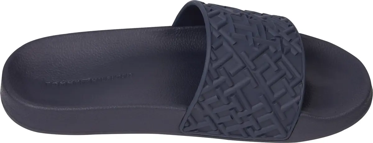 Tommy Hilfiger TH MONOGRAM POOL SLI Kadın Lacivert Terlik