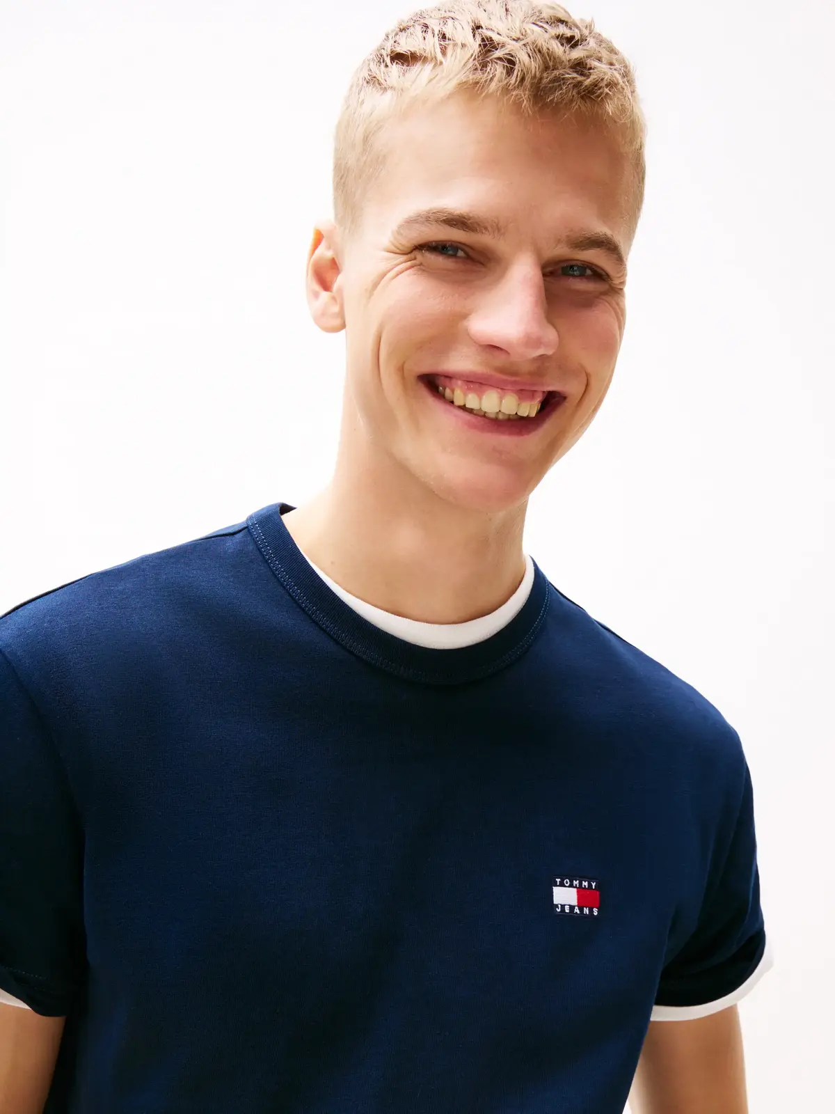 Tommy Hilfiger TJM REG BADGE TEE EX, C1G Lacivert Erkek T-Shirt & Polo