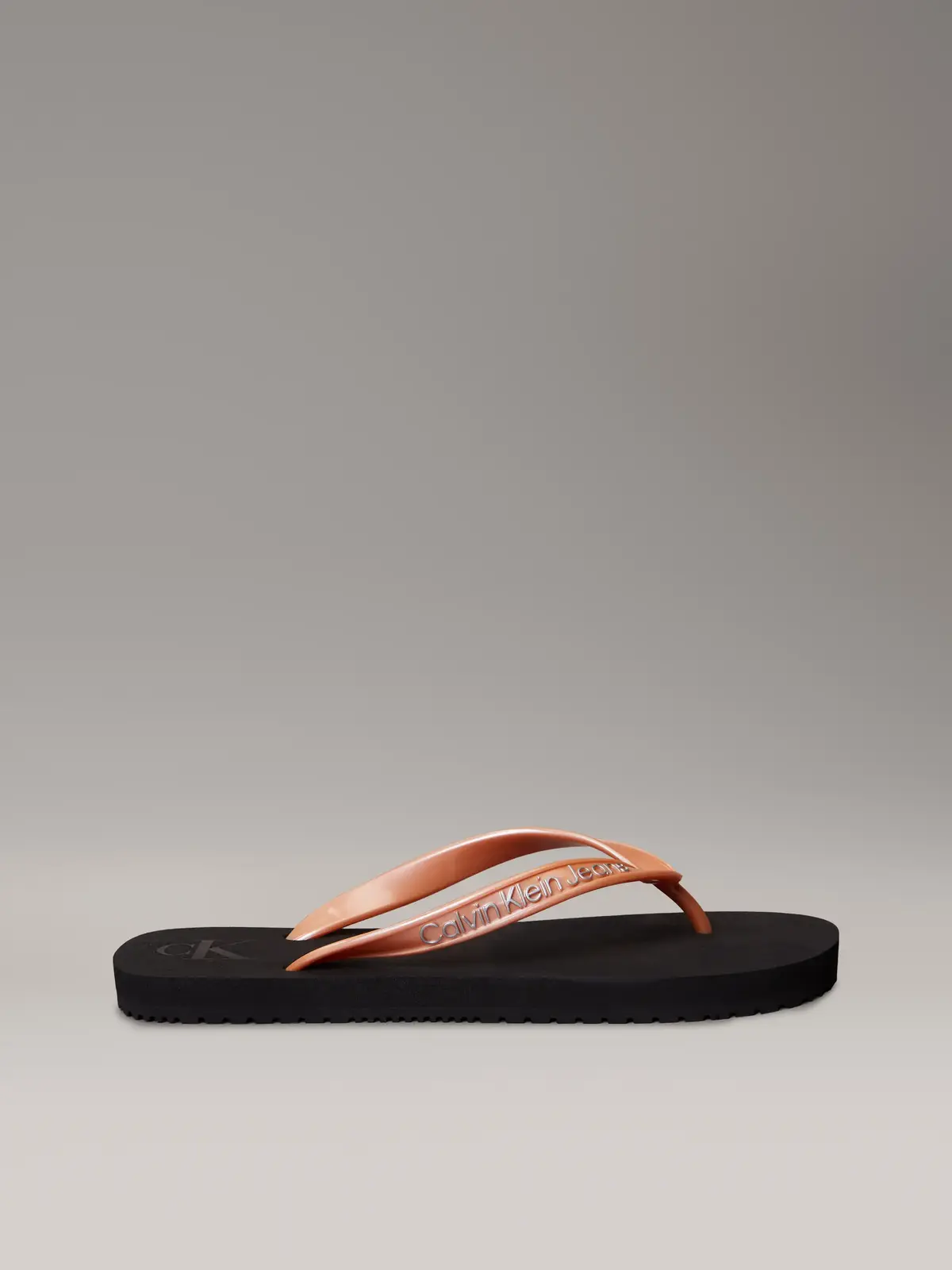 Calvin Klein BEACH SANDAL MONOLOG Kahve-Siyah Kadın Parmak Arası Terlik