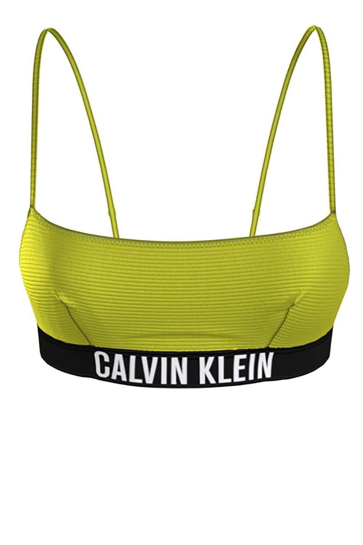 Calvin Klein BRALETTE-RP Kadın Sarı Bikini Üstü