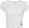 Calvin Klein A- WOVEN LABEL 2X2 RIB BABY TEE Yeşil Kadın T-Shirt