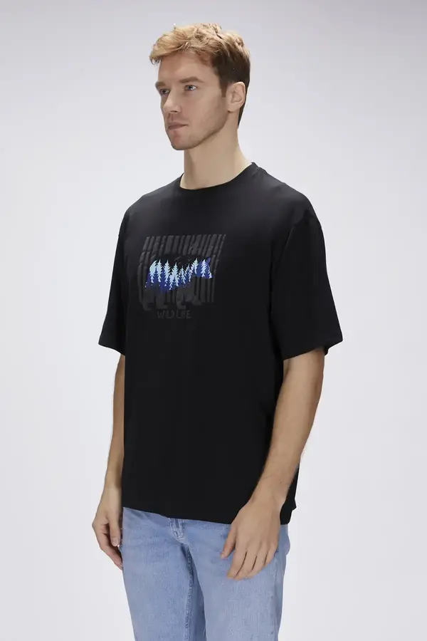 BAD BEAR REID T-SHIRT OS Erkek Siyah T-Shirt