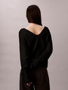 Calvin Klein Long Sleeve Button U, UB1 Siyah Kadın Hırka