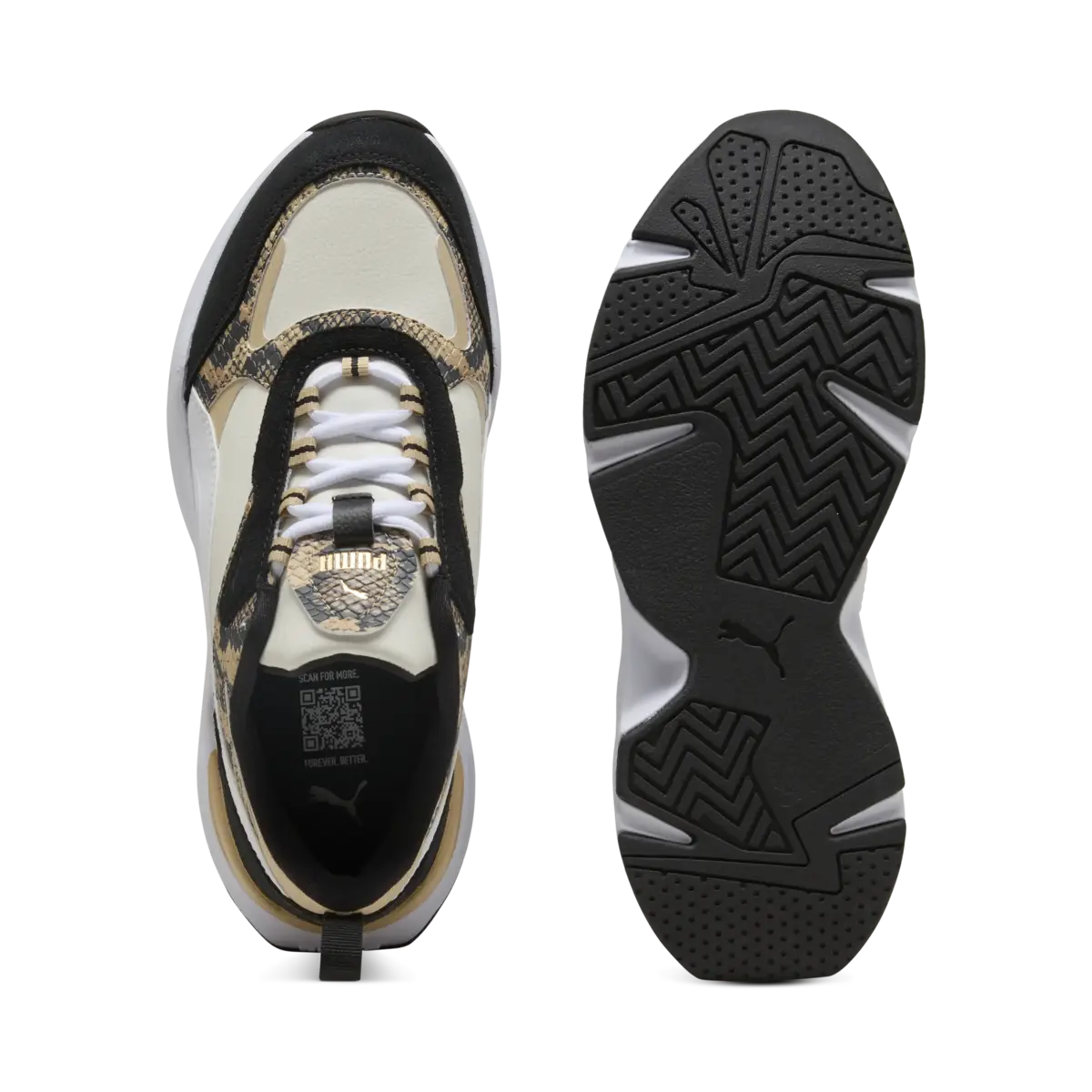Puma Cassia Snake Chic Siyah Kadın Spor Ayakkabı