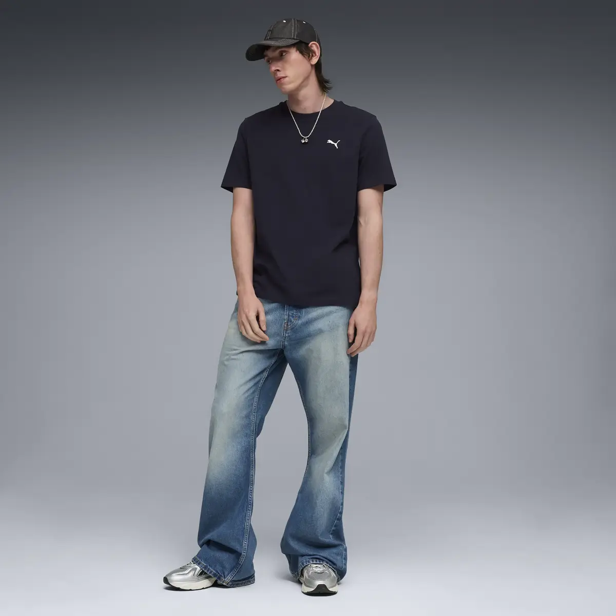 Puma WARDROBE ESS Tee Siyah Erkek T-Shirt