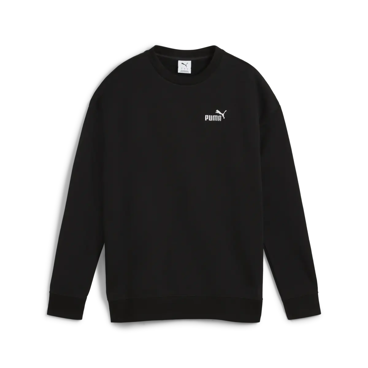 Puma ESS No.1 Logo Relaxed Crew Siyah Kadın Sweatshirt