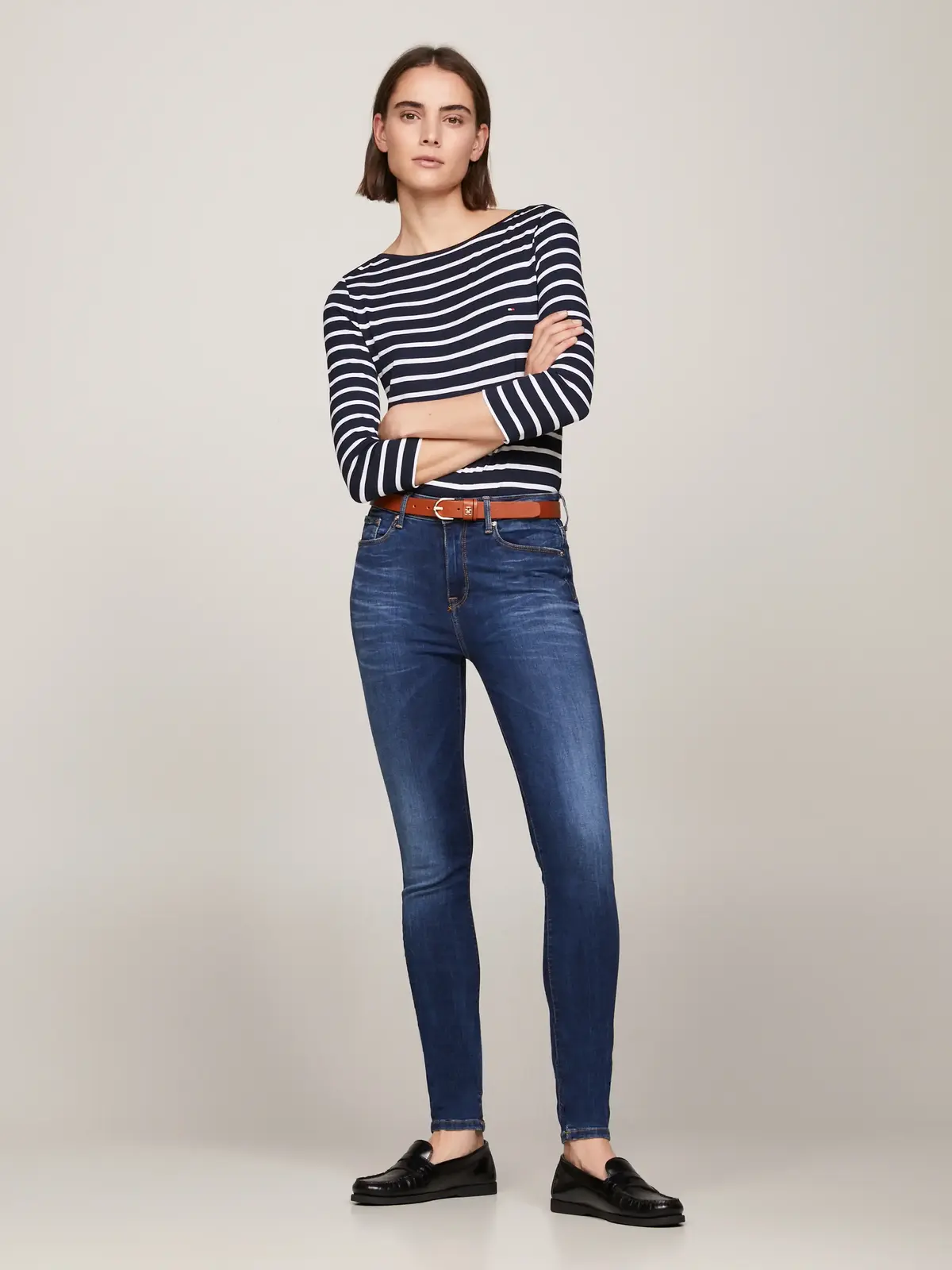 Tommy Hilfiger HERITAGE COMO SKINNY Kadın Mavi Kot Pantolon
