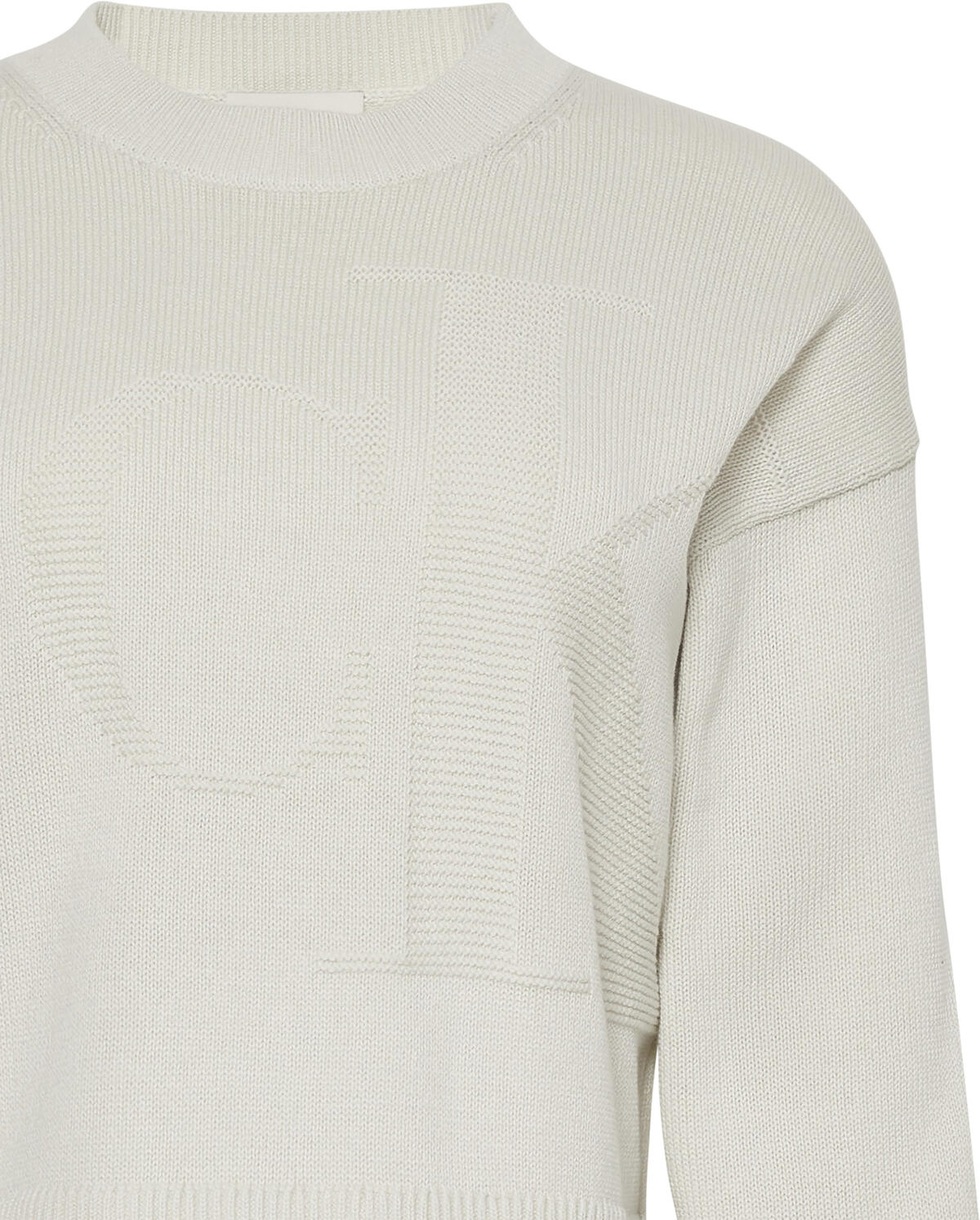 Calvin Klein Long Sleeve Smooth Cotton CK Int Beyaz Kadın Sweatshirt