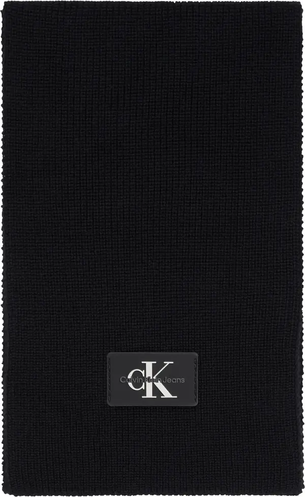 Calvin Klein MONOLOGO RUBBER PATC Kadın Siyah Atkı