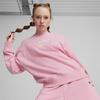 Puma DOWNTOWN Oversized Crew Pembe Kadın Hoodie
