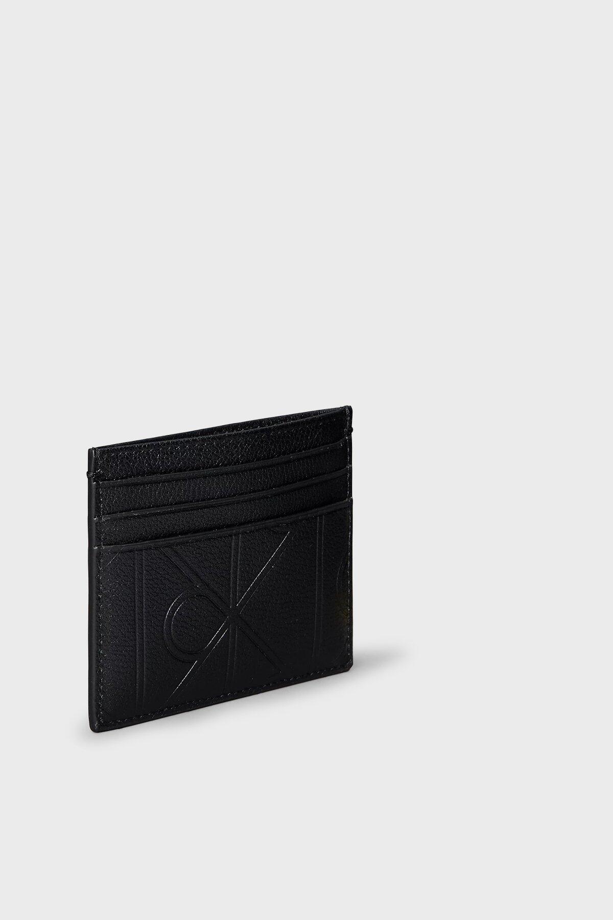 Calvin Klein XL EMBLEM AOP EMBOS Deri Logolu Erkek Kartlık