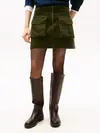 Tommy Hilfiger CORDUROY MINI SKIRT, MR8 Yeşil Kadın Etek