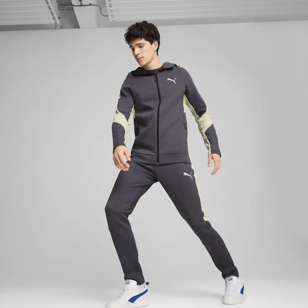 Puma EVOSTRIPE Full-Zip Hoodie Lacivert Erkek Ceket