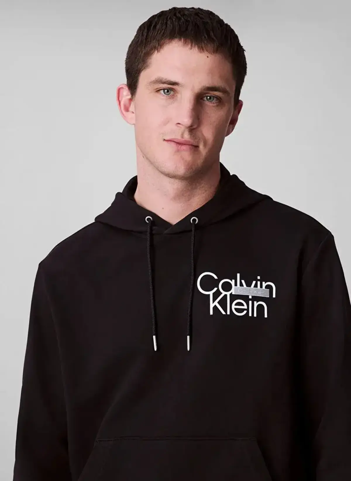 Calvin Klein LS EU 350TERRY SP CALVIN GRAPHIC Siyah Erkek Sweatshirt