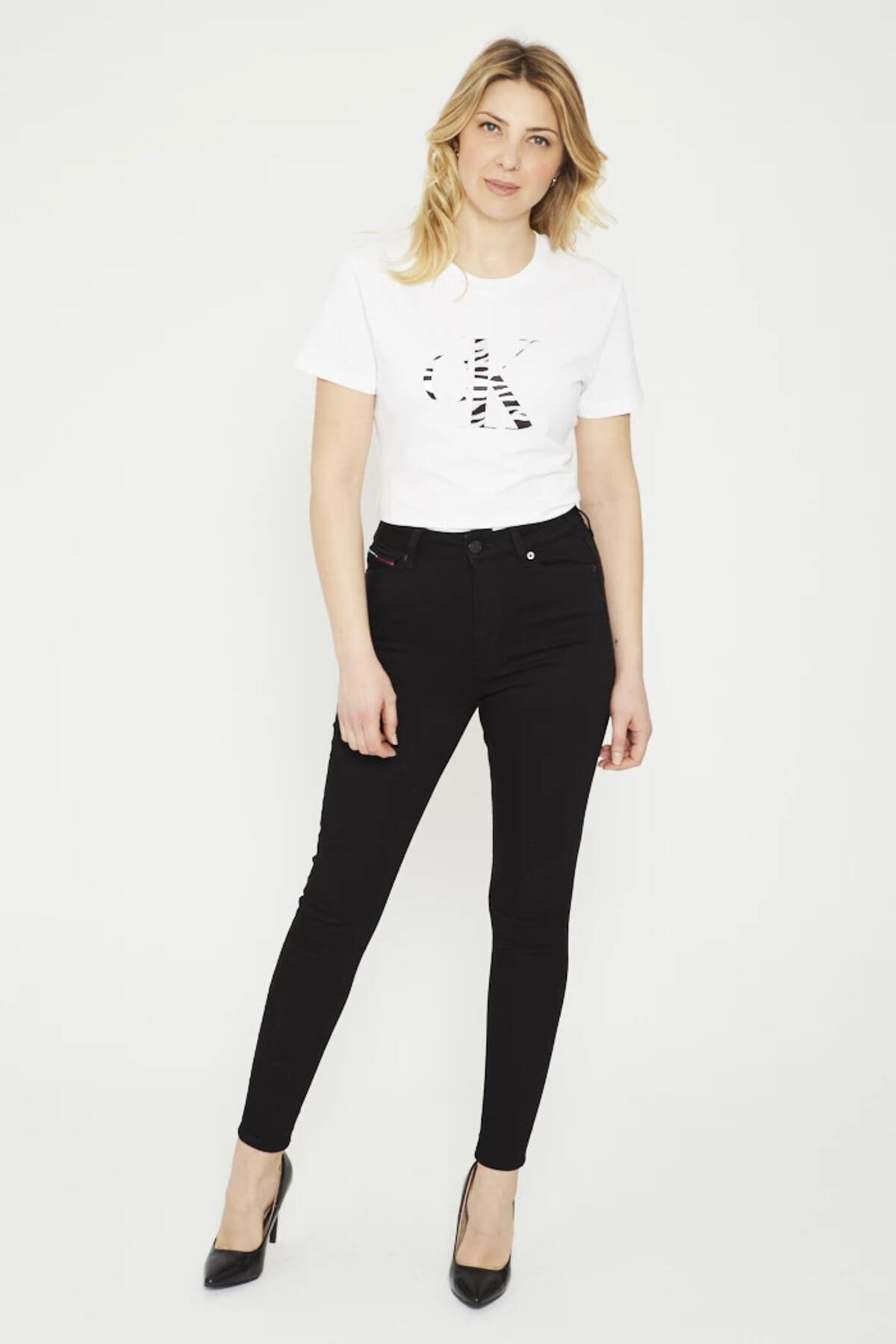 Tommy Hilfiger SYLVIA HR SUPER SKNY, 1BZ Siyah Kadın Kot Pantolon