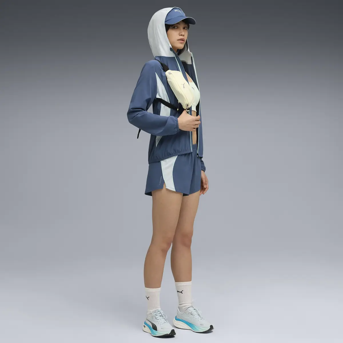 Puma RUN VELOCITY WOVEN JACKET W Mavi Kadın Koşu Ceketi