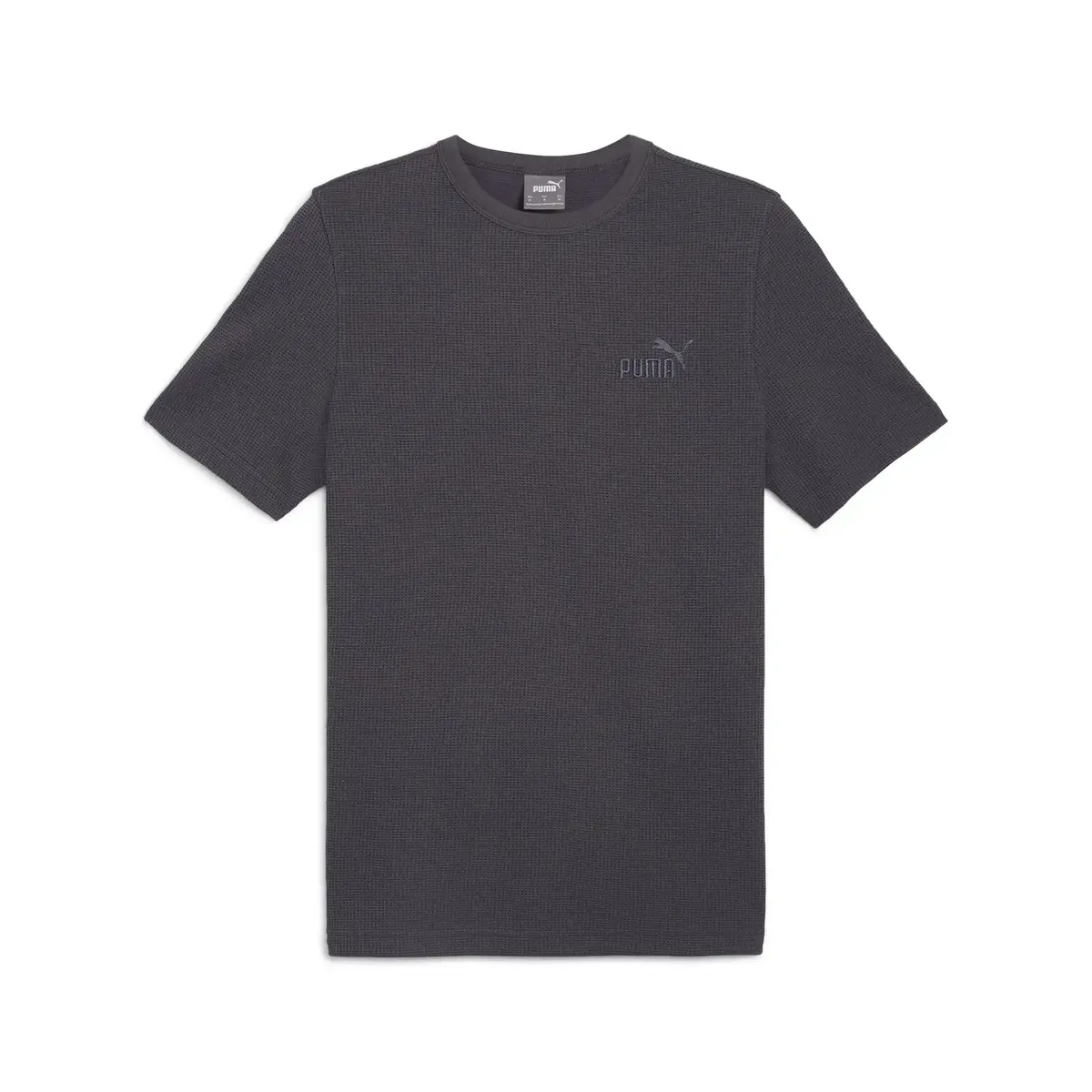 Puma ESS ELEVATED Waffle Tee Koyu Gri Erkek T-Shirt