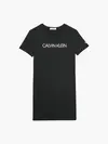 Calvin Klein INST LOGO T-SHIRT DR Kadın Siyah Elbise