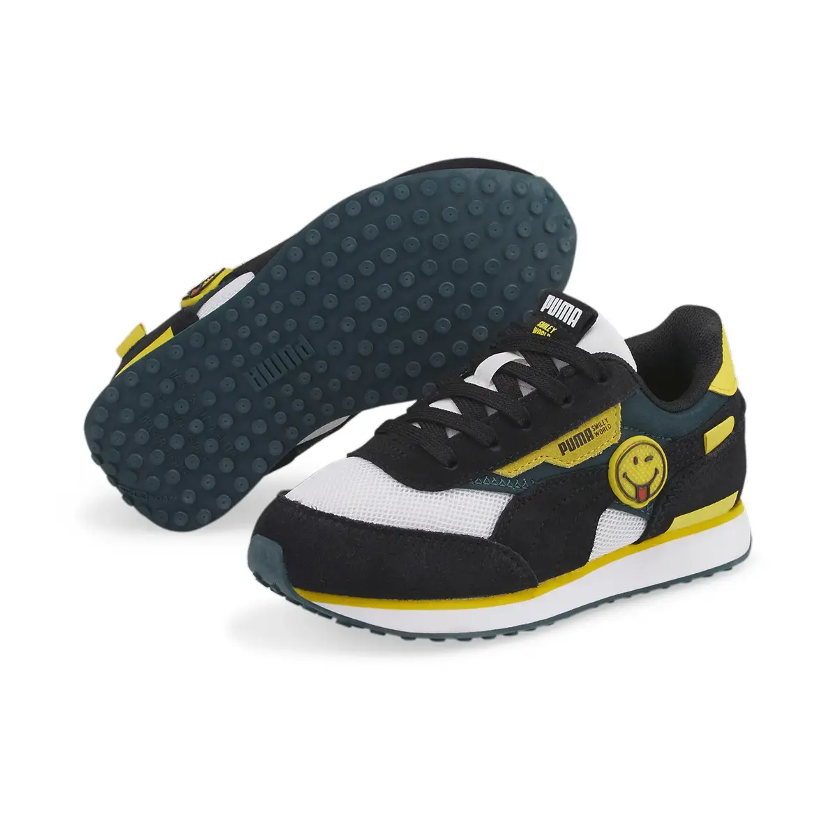 Puma Future Rider SMILEYWORLD PS Siyah Çocuk Günlük Spor Ayakkabı
